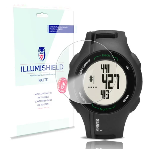 ILLUMISHIELD Matte Screen Protector Compatible with Garmin Approach S1 (3-Pack) Anti-Glare Shield Anti-Bubble and Anti-Fingerprint PET Film
