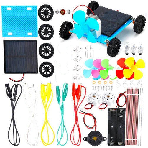 Sntieecr Electric Circuit Motor Kit with Solar Panel, Solar Motor Kit for Kids Science Experiment Educational Montessori Learning Kits, DIY STEM Science Project for Boys and Girls