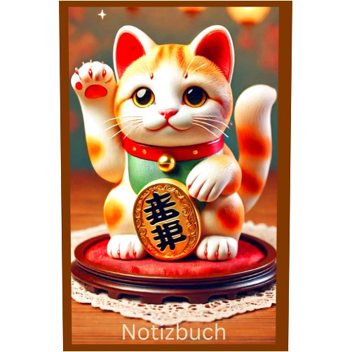 German Edition by Kathleen Baron (Author) Notizbuch Chinesische Glückskatze, Buch, Geschenk für Fans & Katzen Liebhaber, DIN A5, Liniert: Tagebuch, Journal, Taschenbuch, Kalender, Glücks ... Frauen, Männer, Figur,XL (German Edition)