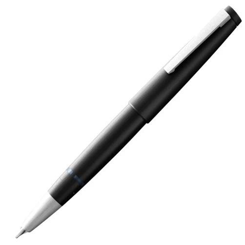 Lamy 2000 black - elegant Fountain Pen in robust fibreglass barrel - 14 ct. gold nib, partially platinum-plated - nib size F