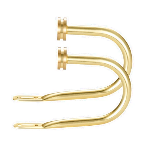 Kemmie Curtain Holders, 2 Pack Brass Decorative Curtain Holdbacks for Wall Curtain Drapery