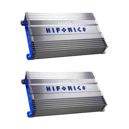 Hifonics 2 x BG-2200.1D Brutus Gamma Mono D 2200W Car Audio Subwoofer Amp Amplifer (2 Pack)
