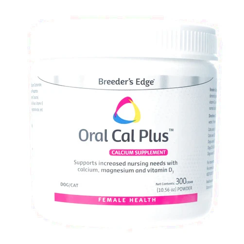 Revival Animal Health Breeder's Edge Oral Cal Plus Powder- Calcium Supplement for Dogs & Cats- 300gm
