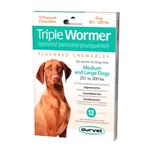 Durvet Triple Wormer for Medium and Large Dogs