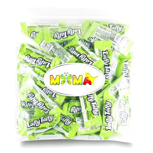 MIMA MIMA Laffy Taffy Chewy, Tangy, and Tasty Mini Taffy Wrapped Bars in Bulk - (1 Pound) (Sour Apple)(Green Apple)