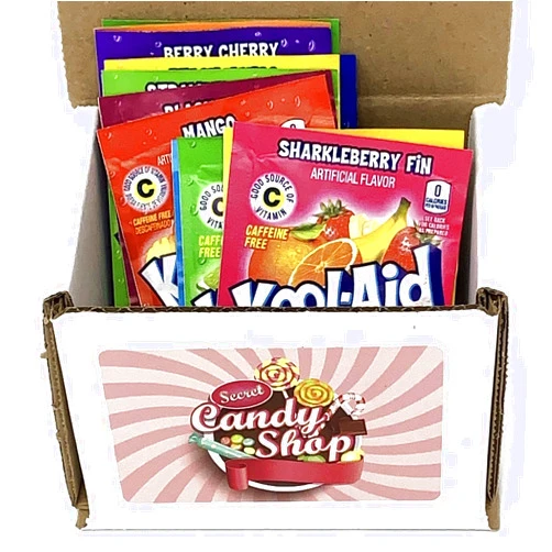 SECRET CANDY SHOP Kool-Aid Drink Mix Packets Variety Pack of 12 Flavors (1 of each flavor, Total of 12)