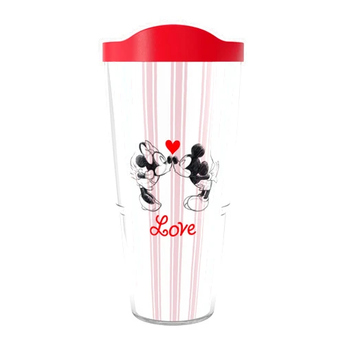 Tervis Disney - Mickey & Minnie Valentines Made in USA Double Walled Insulated Tumbler Travel Cup Keeps Drinks Cold & Hot, 24oz, Classic