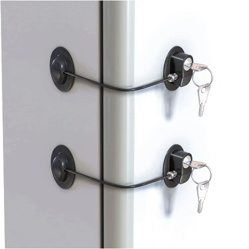HAVENHAUSE Child Safety Lock for Refrigerator, Cabinet, Drawer, Freezer & Door with 4 Extra Strong Adhesives - Black by HavenHause (Pack of 2)