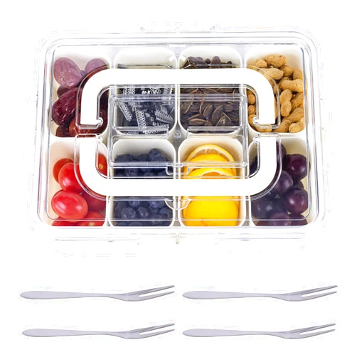 BNIFI Snackle Box Container Snack Boxes for Kids Suitable for Candy Vegetables Nuts Spices Perfect for Gatherings Travel Picnics and Beach Essentials ﻿