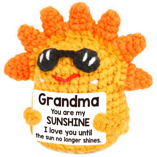 MY-ALVVAYS Great Grandma Gifts for Mothers Day, Mini Gifts for Grandma Birthday from Granddaughter Grandson, First Time Grandma Gift, Funny Crochet Sunshine for New Grandmother Nana Gigi
