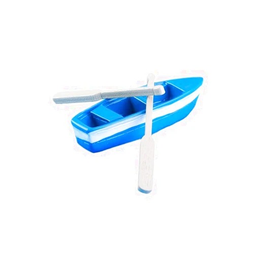 ZhangyiHot Set of Blue Mini Rowboat Mini Tiny Wooden Boat with Oars for Fairy Garden Kits for DIY Fairy Garden Dollhouse Decoration with Oars Canoe Model,Figurines Dollhouse Accessories Décor