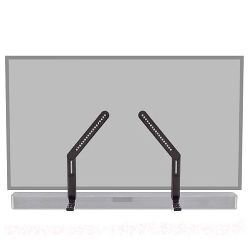 ECHOGEAR Sound Bar Mounting Bracket for Under TV - Adjustable Height & Depth for Max Compatibility Between TV & Soundbar - Dolby Atmos Compatible & Works with LG, Vizio, Bose & More