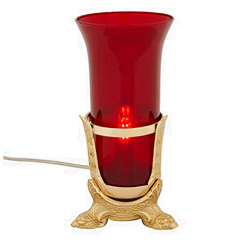 Christian Brands Sanctuary Lamp with Ruby Globe - Electric