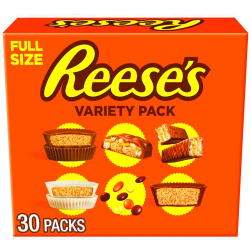 REESE'S Assorted Peanut Butter Candy Bulk Box, 44.1 oz (30 Count)