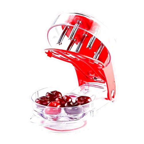 MADBURY Cherry Pitter Tool – Pits 6 Cherries at Once, Portable Cherry Pit Remover for Multiple Cherries, Durable Cherry and Olive Pitter, Easy-to-Use Cherry Deseeder & Seed Remover Tool for Mess-Free Pitting