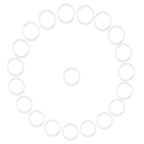Hztyyier 20pcs Baby Pacifier Safy Silicone O-Rings Dummy Pacifier Chain for Infnat Clips Adapter Holder for Baby Show or Birthday Gift(Transparent)