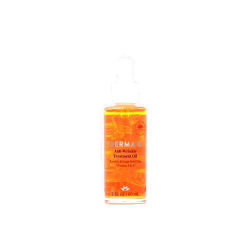 DERMA E Anti-Wrinkle Treatment Oil – Anti-Aging Face Oil with Vitamin A and Vitamin E – Fragrance Free Face and Neck Moisturizer for Youthful, Vibrant Skin, 2 oz