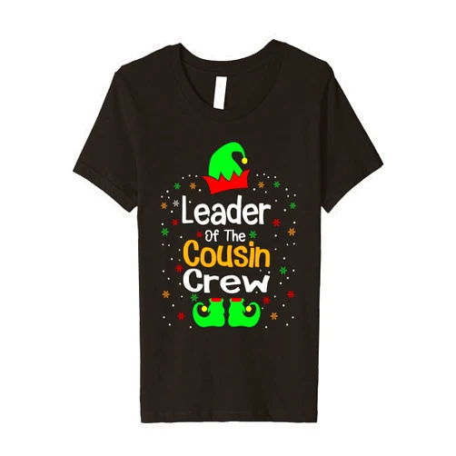 Leader of the Cousin Crew Toddler Christmas Crew Kids Leader of the Cousin Crew Kids Christmas Costume Family Xmas Premium T-Shirt