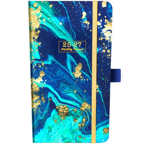 Journaltastic 2025-2027 Pocket Planner/Calendar - 3 Year Monthly Planner 2025-2027 with 63 Notes Pages, Jan. 2025 - Dec. 2027, 3.8