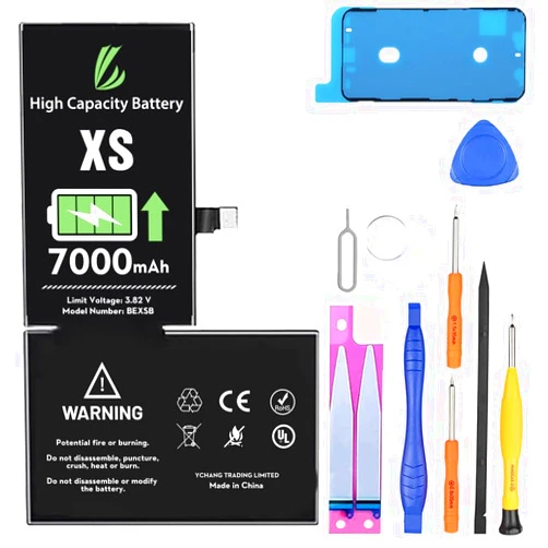 LL TRADER Battery for iPhone Xs, 7000 mAh High Capacity Replacement Battery for iPhone Xs, (A1920、A2097、A2098、A2099、A2100) with Full Set Repair Tool Kit 2024 New modelA1