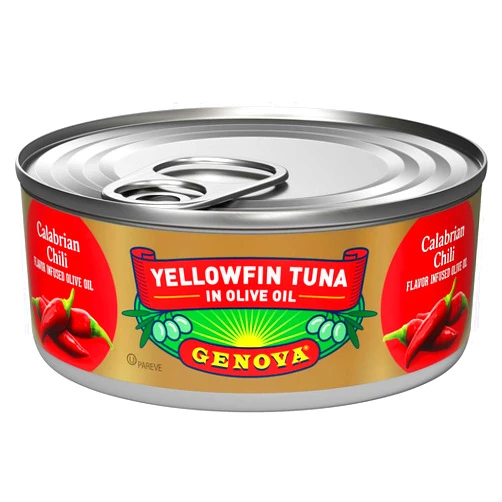 Genova Premium Yellowfin Tuna in Calabrian Chili Infused Olive Oil, 5-Ounce Can
