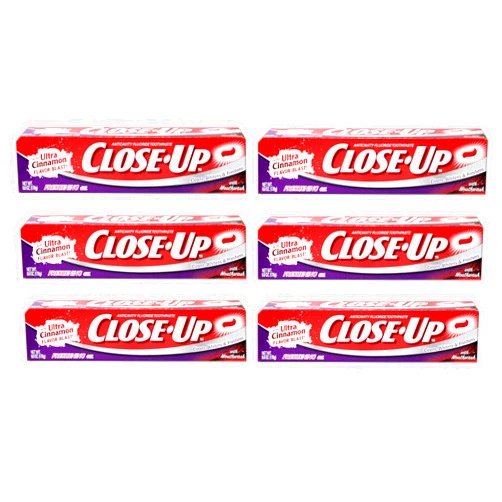 Close Up Close-Up Anticavity Fluoride Toothpaste Gel Cinnamon - 6 oz, Pack of 6