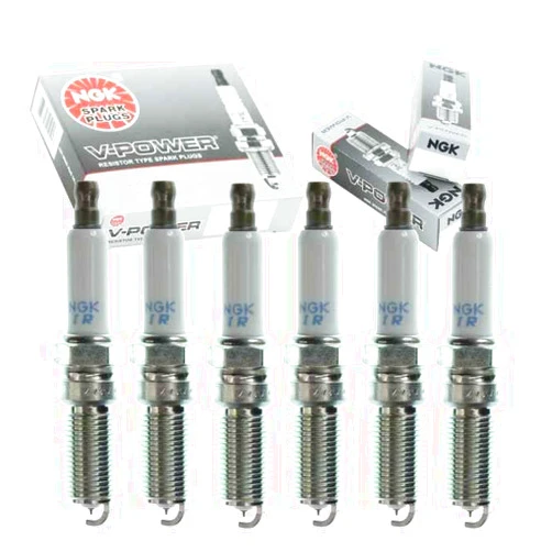 Sixity Auto 6 pc NGK V-Power Spark Plugs compatible with Chrysler Town & Country 3.3L 3.8L V6 2001-2010
