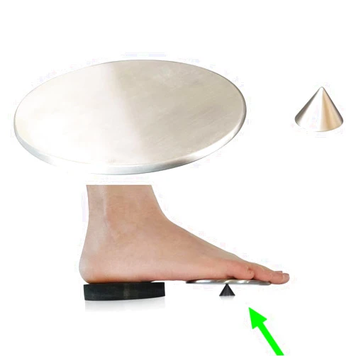 The Deep Tissue Doc AcrobaX Balance Disc Trainer, 4-inch, Stainless Steel, for Acrobats, Athletes, Longevity, and Ankle Rehab for Balance Improvement, Adavanced Level Difficulty