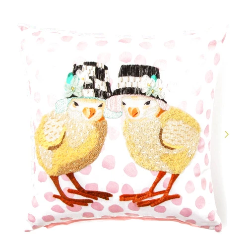 MACKENZIE-CHILDS Spring Chicks Pillow