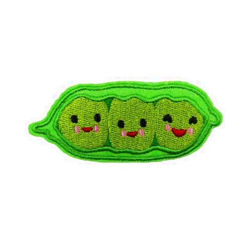 Rockapatch Cute Peas Embroidered Iron On Patch