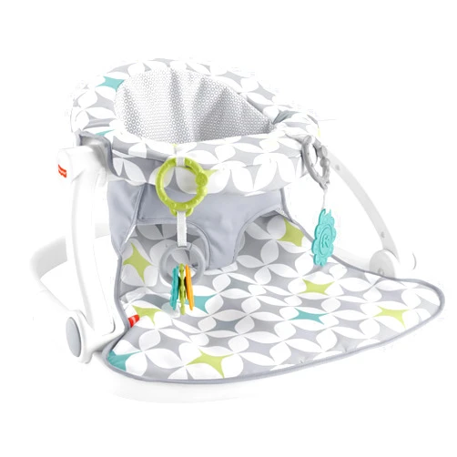 Fisher-Price Portable Baby Chair Sit-Me-Up Floor Seat With Developmental Toys & Machine Washable Seat Pad, Starlight Bursts