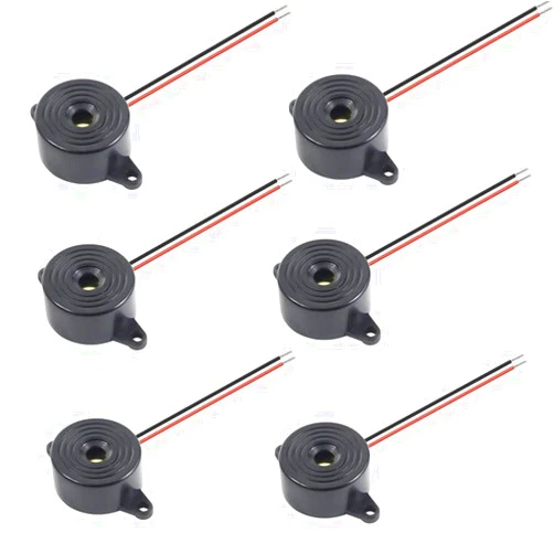 Tatoko DC 3-24V Active Piezo Buzzer 90 db with Industrial Audio Inside 2-Wire Leads Electric Alarmer