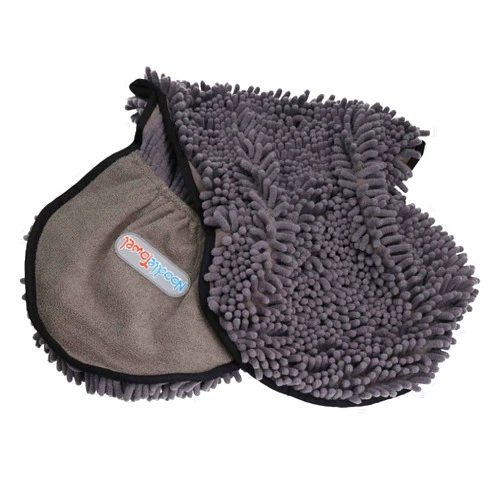 AB Tools Scruffs 1 Super Absorbent Grey Microfiber Dog Cat Pet Noodle Towel Quick Drying