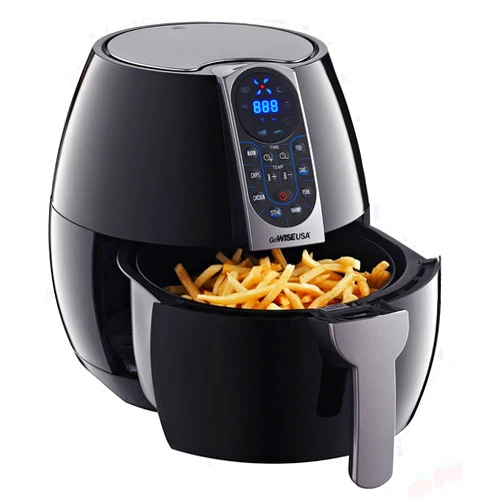 GoWISE USA 3.7-Quart Programmable Air Fryer with 8 Cook Presets, GW22638 - Black