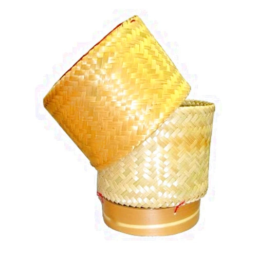 Amulet789 Thai Handmade Sticky Rice Serving Basket Medium Cookware Kitchen Tool Handmade