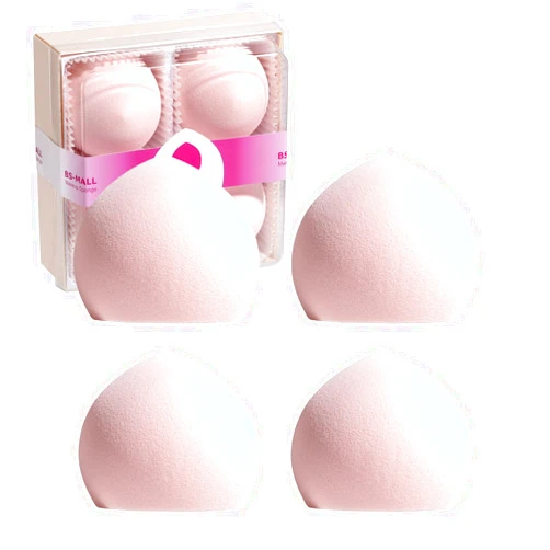 BS-MALL Makeup Sponge Set Cloud Makeup Blender for Liquid and Cream Foundation, Flawless Makeup, Latex Free, Pack of 4