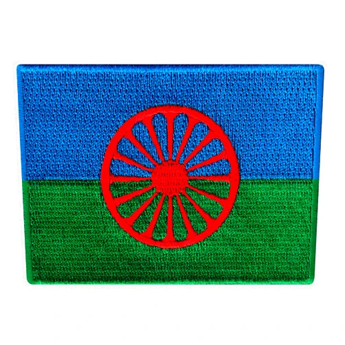 Cypress Collectibles Embroidered Patches Cypress Collectibles - Roma/Gypsy Flag Patch - Premium Embroidered Appliqué - European Country Iron On Patches - Dimensions: 3.5