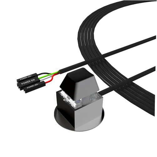 DKE Desktop Computer Power Switch Power Supply Control Adapter Cable 2M External PC Power Button ATX Desktop Computer Case Motherboard Switch On Off Power SW Cables, Black
