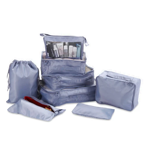 LEAFOREST Packing Cubes for Travel, 8Pcs Travel Cubes Set Foldable Suitcase Organizer Lightweight Luggage Storage Bag