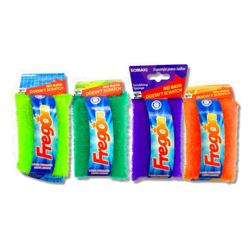 Generic Scrubbing Sponges, Multi-Color, 4 Pack – Heavy-Duty, Non-Scratch, Durable Kitchen & Dish Cleaning Sponges
