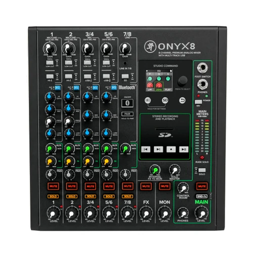 Mackie Onyx8 8-channel Analog Mixer with Multi-Track USB