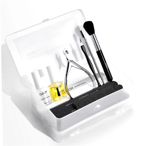 GAOY Cuticle Remover Kit, All-in-One Cuticle Trimmer and Nipper, Nail Oil and Softener, Professional Nail Care Kit with Manicure Tools Files and Buffers for Home & Salon Use