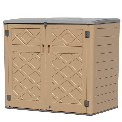 ADDOK Horizontal Storage Shed Outdoor,Large Waterproof Outdoor Storage Box,Resin Storage Sheds for Garden,Backyards,Patio