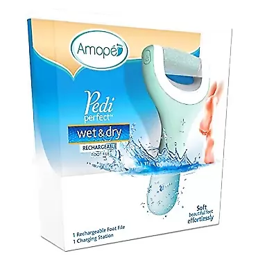 Amope Amop? Pedi Perfect Wet & Dry Rechargeable Foot File, Regular Coarse