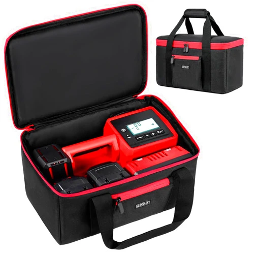 LEFOR·Z Air Compressor Bag Compatible with Milwaukee M18 Inflator 2848-20/2771-20, Air Pump Carrying Case Fits for Milwaukee Tools Accessories,Tire Inflator Holder for Battery Pack 18V 3.0-9.0 Ah (Case Only)