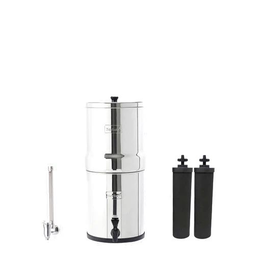 Berkey Big Berkey Gravity-Fed Water Filter System with 2 Black Berkey Elements Plus Deluxe 7