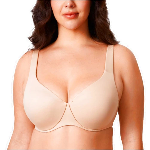AISILIN Women's Minimizer Bra Plus Size Unlined Full Coverage Smooth Underwire Support