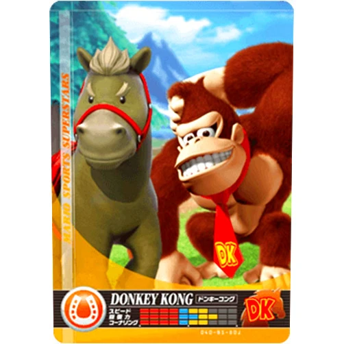 Ewbob Nintendo Mario Sports Superstars Amiibo Card Horse Racing Donkey Kong for Nintendo Switch, Wii U, and 3DS