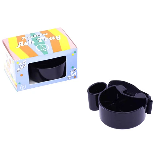 SnowTree - Treehouse Ashtray with Built in Clog Remover & Storage - Cool Ashtray for Indoor or Outdoor Use (Black)