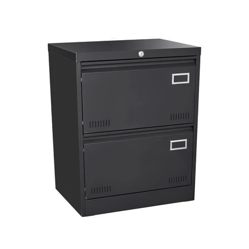 Generic Modern Metal Lateral File Cabinet with Lock - 2 Drawer Steel Wide Filing Organization Storage Cabinets for Home Office Furniture, Fits Legal/Letter/A4 Size (Black)